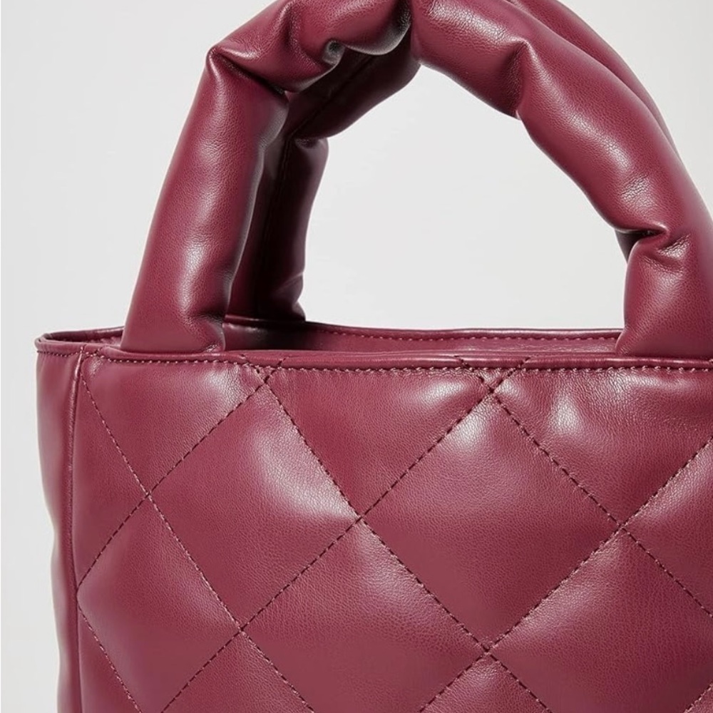NWT The Drop Bella Small Puffer Tote Bagtote-handbag - Rhubarb - Picture 4 of 10